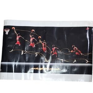 Vintage 1992 Nike Michael Jordan Art of the Dunk Poster 35" x 23"